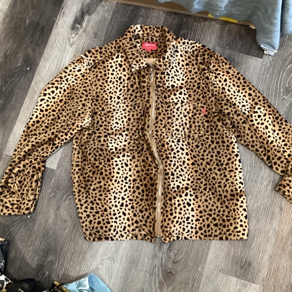 Supreme Other - Supreme Cheetah Pile Zip Up Shirt unisex XL leopard